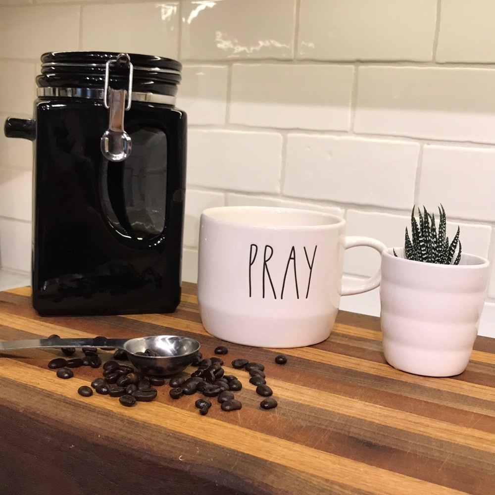 Rae Dunn LL PRAY Short Wide Mouth Mug